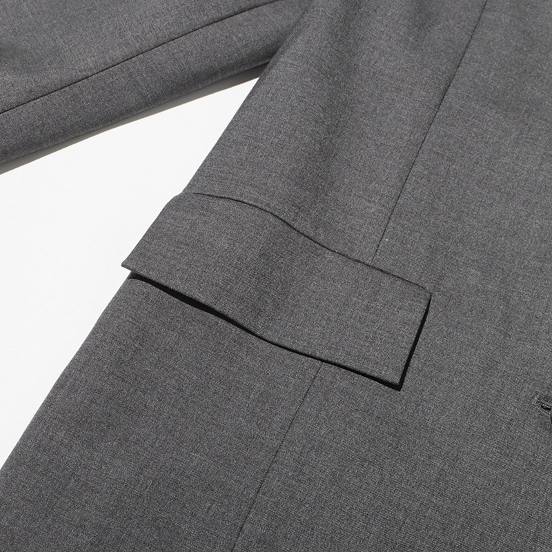 Blazer Gris con Encaje para Mujer | Americana con Solapa Bordada | Elegante Entretiempo - Imagen 9