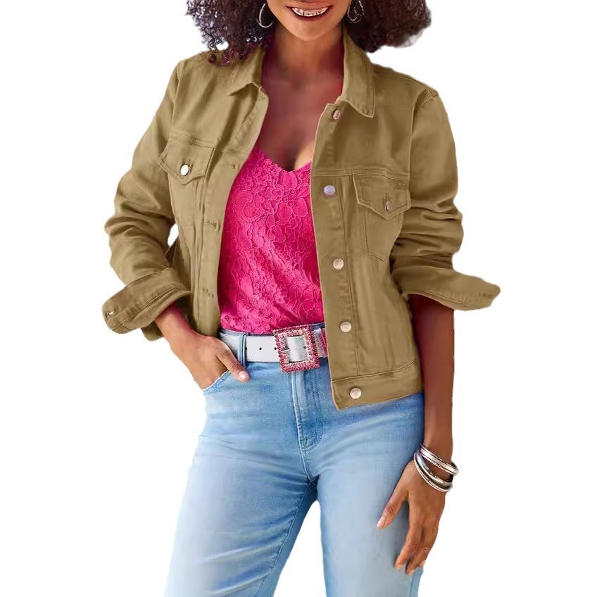 Chaqueta Vaquera Color Camel para Mujer | Cazadora Denim Oversize | Entretiempo - Imagen 8