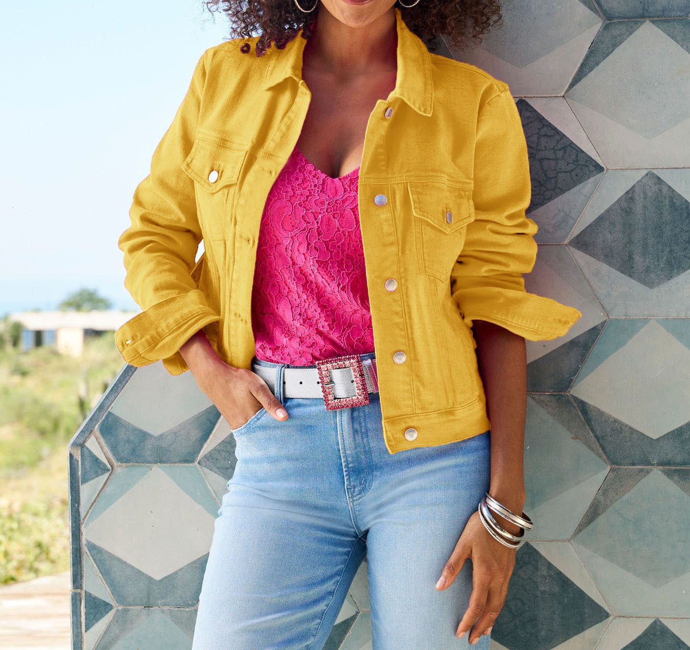 Chaqueta Vaquera Color Camel para Mujer | Cazadora Denim Oversize | Entretiempo - Imagen 5