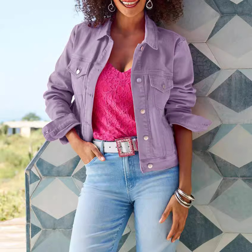 Chaqueta Vaquera Color Camel para Mujer | Cazadora Denim Oversize | Entretiempo - Imagen 10