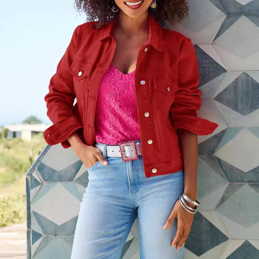 Chaqueta Vaquera Color Camel para Mujer | Cazadora Denim Oversize | Entretiempo - Imagen 7