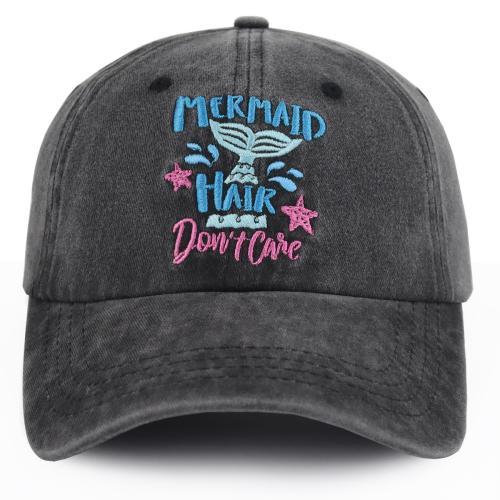 Gorra de Moda con Frase MERMAID HAIR Don't Care | Unisex Divertida y Original | Regalo Ideal - Imagen 2