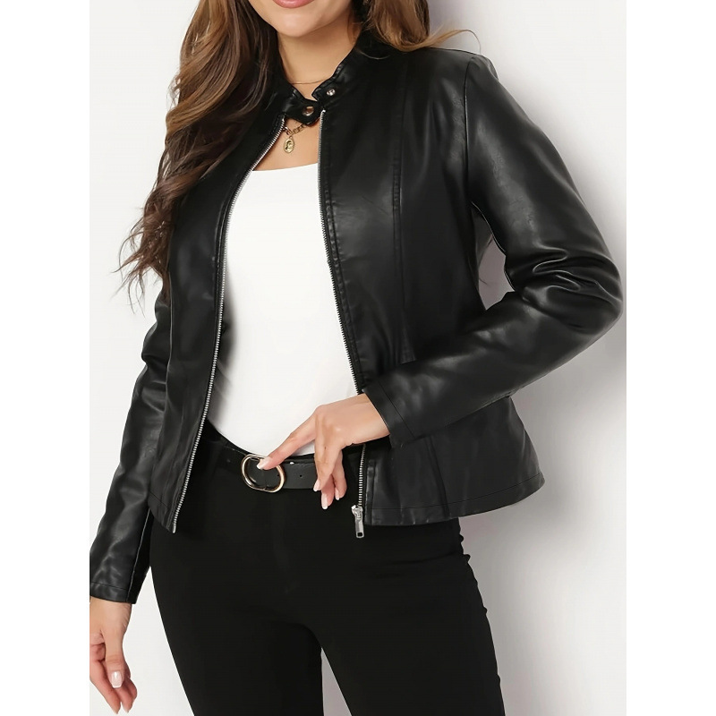 Chaqueta de Cuero para Mujer | Cazadora Corta Estilo Chic | Look Rockero y Elegante - Imagen 4