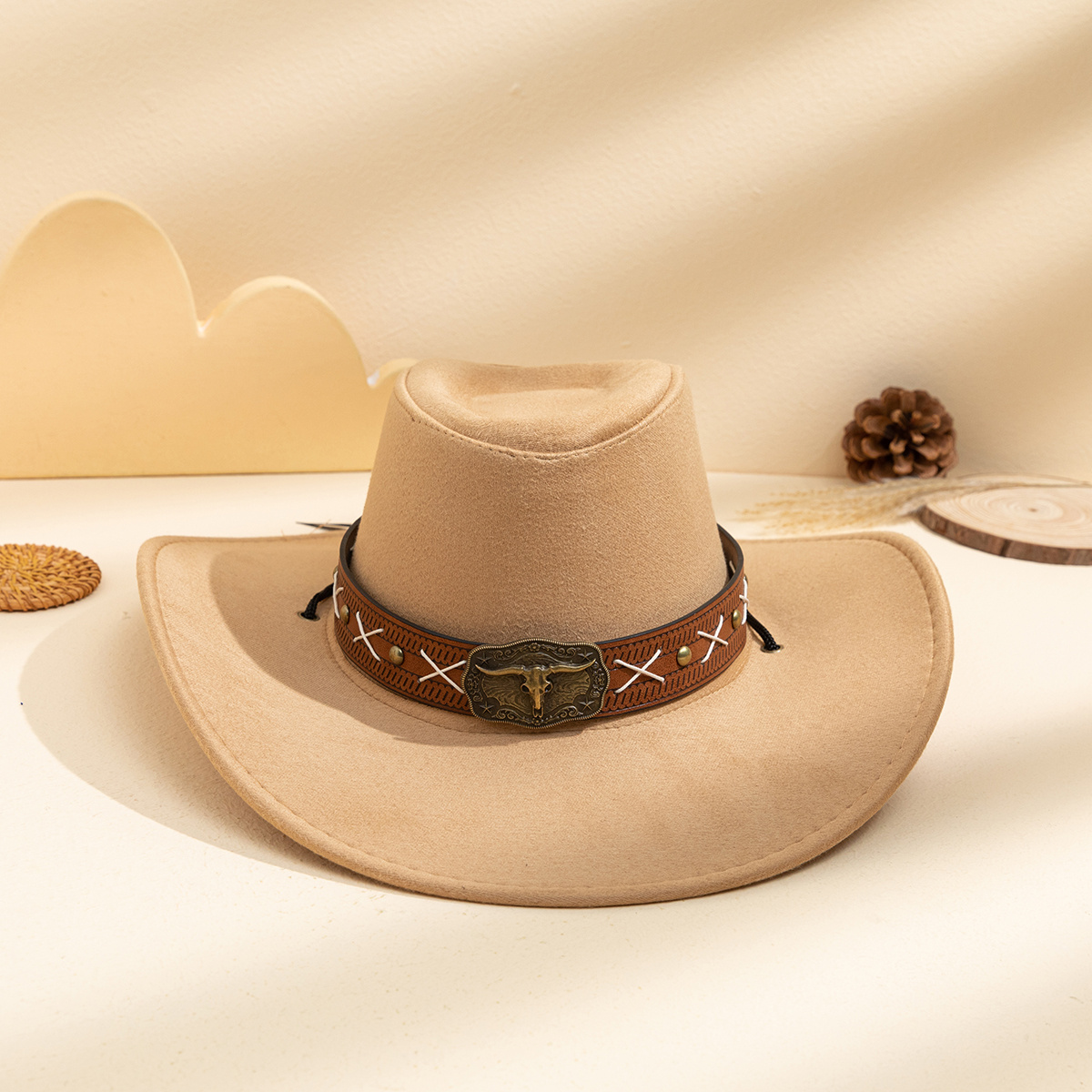 Sombrero de Sol Western Retro con Hebilla Metálica | Unisex para Hombre y Mujer | Estilo Vaquero Chic - Imagen 4