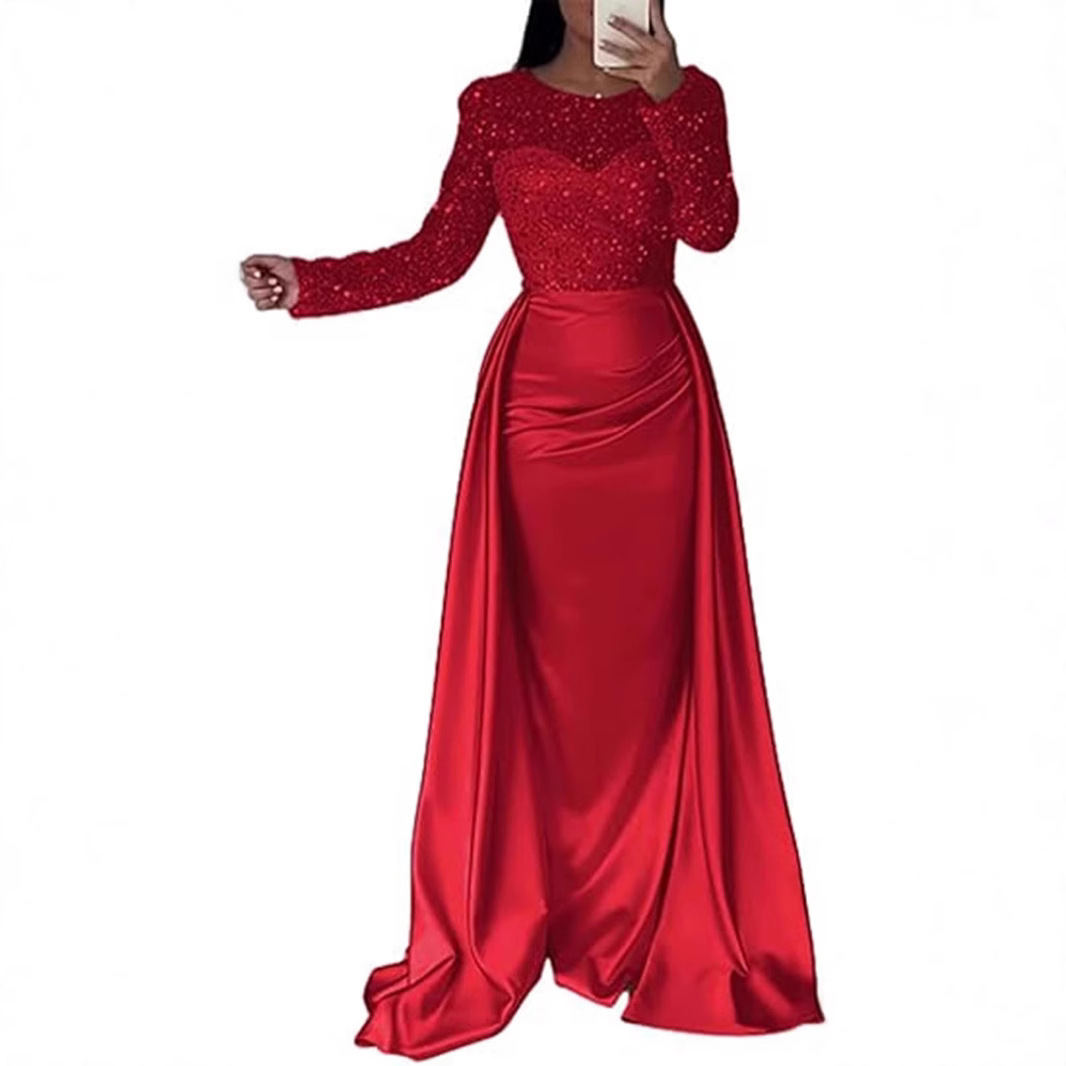 Vestido de Noche con Lentejuelas | Elegante y Glamuroso | Negro para Bodas y Eventos - Imagen 2