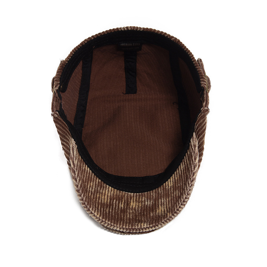 Boina Vintage de Pana Ajustable para Hombre | Informal y Elegante en Negro - Imagen 3