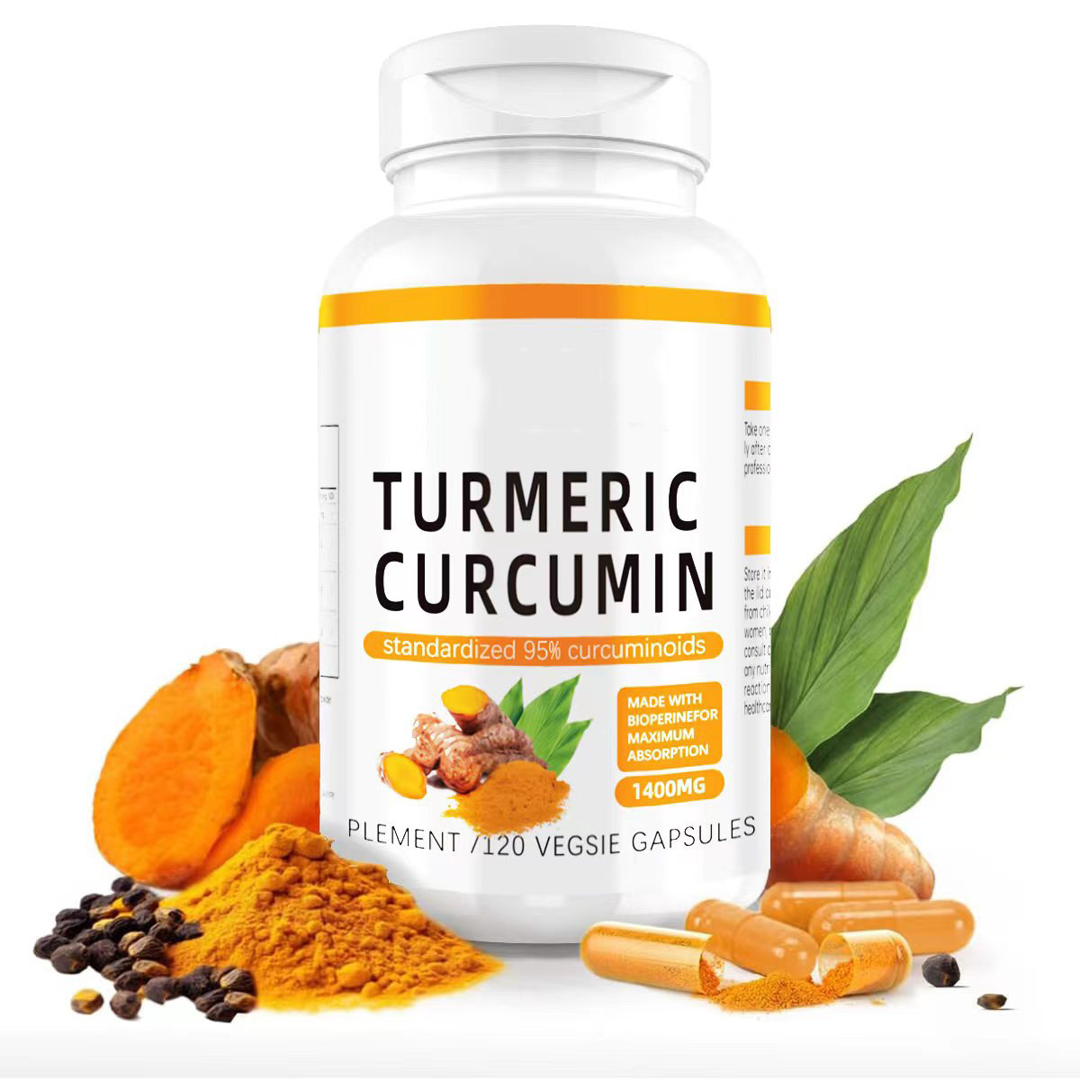Cúrcuma Curcumina 95% | 120 Cápsulas Veganas | Apoyo Articular y Bienestar | Alta Concentración | TiendasFR