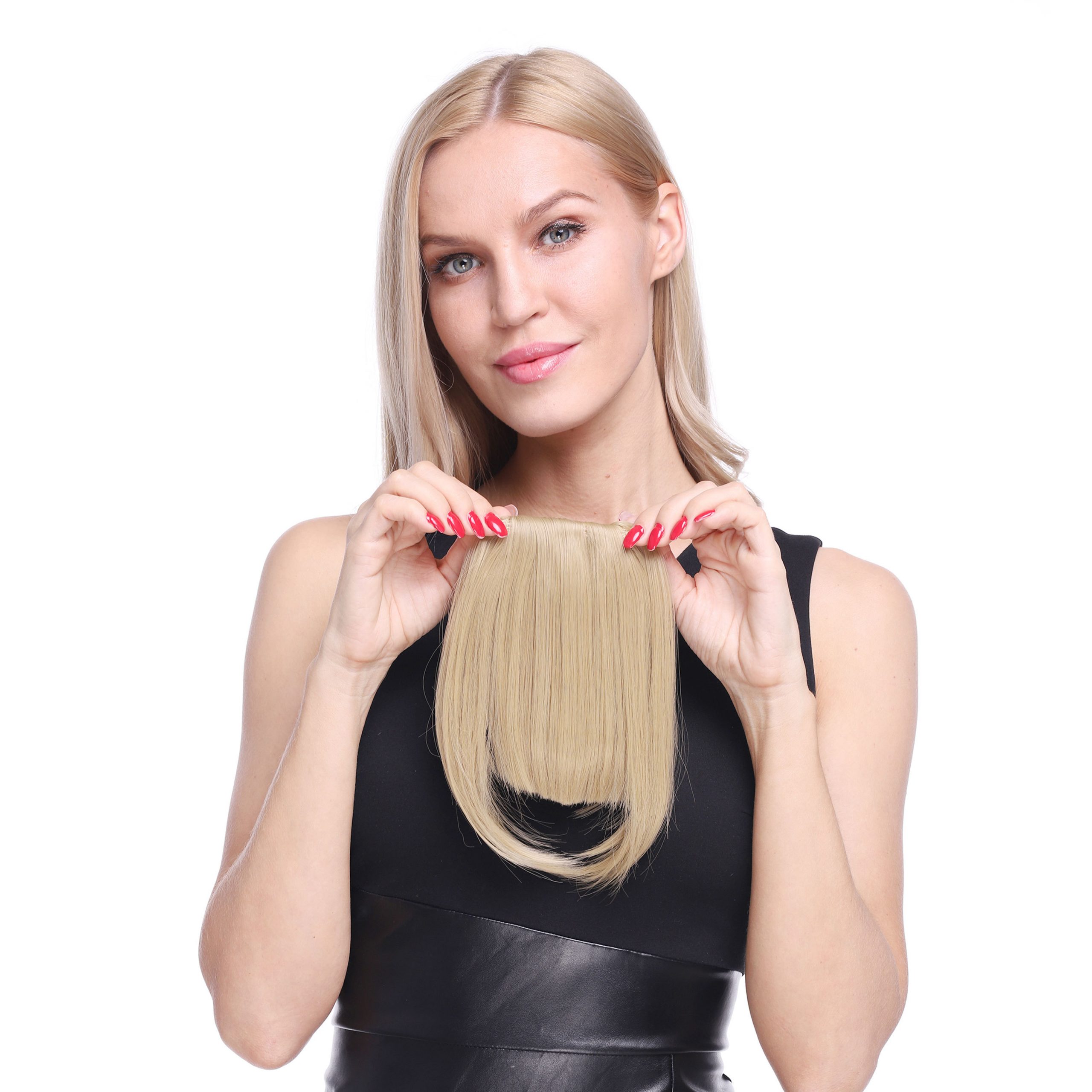 Flequillo Postizo Sintético para Mujer | Accesorio de Pelo Falso | Cambio de Look sin Cortar | Fácil de Poner | TiendasFR - Imagen 2