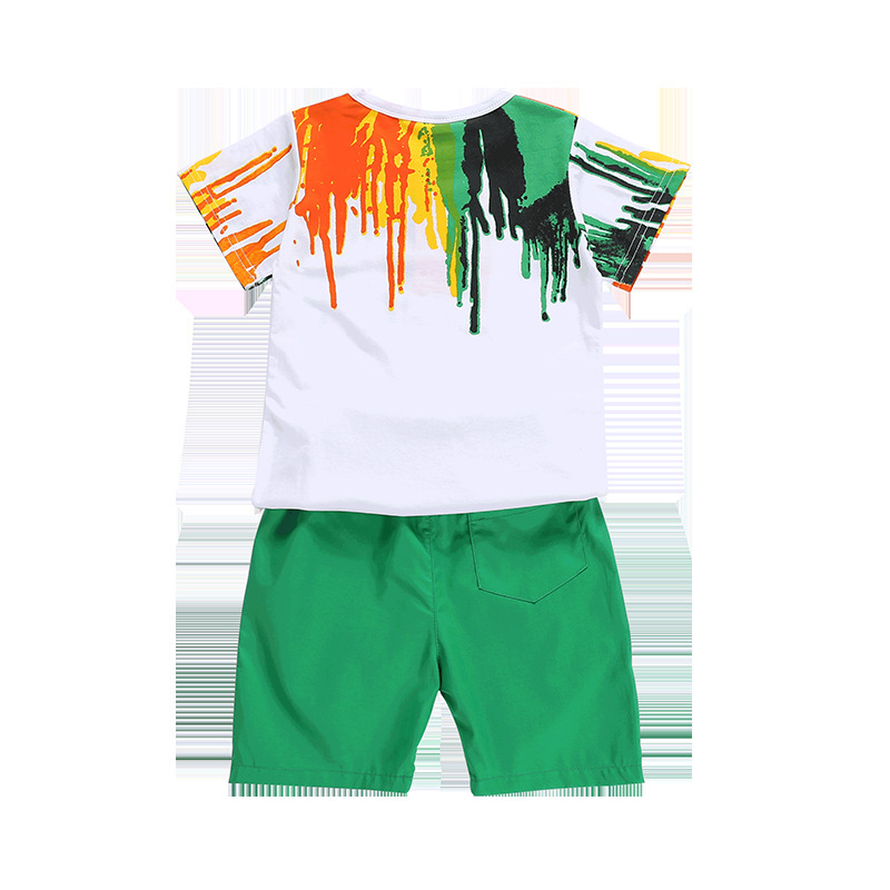 Conjunto Infantil Verde de Verano para Niño | Pantalón Corto Incluido | Tallas 100-150 cm | Ropa Fresca y Cómoda | TiendasFR - Imagen 2