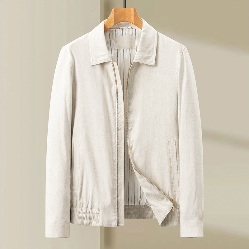 Chaqueta de Lino con Solapa para Hombre | Ligera y Elegante | Primavera-Verano 2026 - Imagen 2