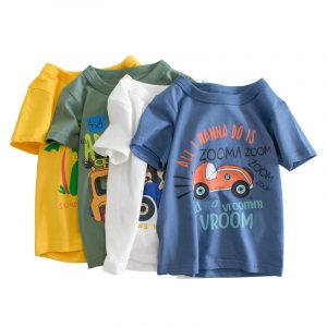 Camiseta de Manga Corta para Niño | Verde Menta | Tallas 90-140 cm | Ropa Fresca y Moderna para Verano | TiendasFR