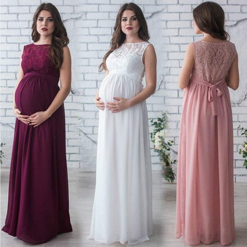 Vestido de Maternidad sin Mangas de Encaje | Negro | Tallas S-3XL | Elegante para Embarazo y Posparto | TiendasFR