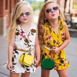 Conjunto Floral de Verano para Niña | Blanco | Tallas 90-130 cm | Ropa Fresca y Elegante para Bebé y Niña | TiendasFR