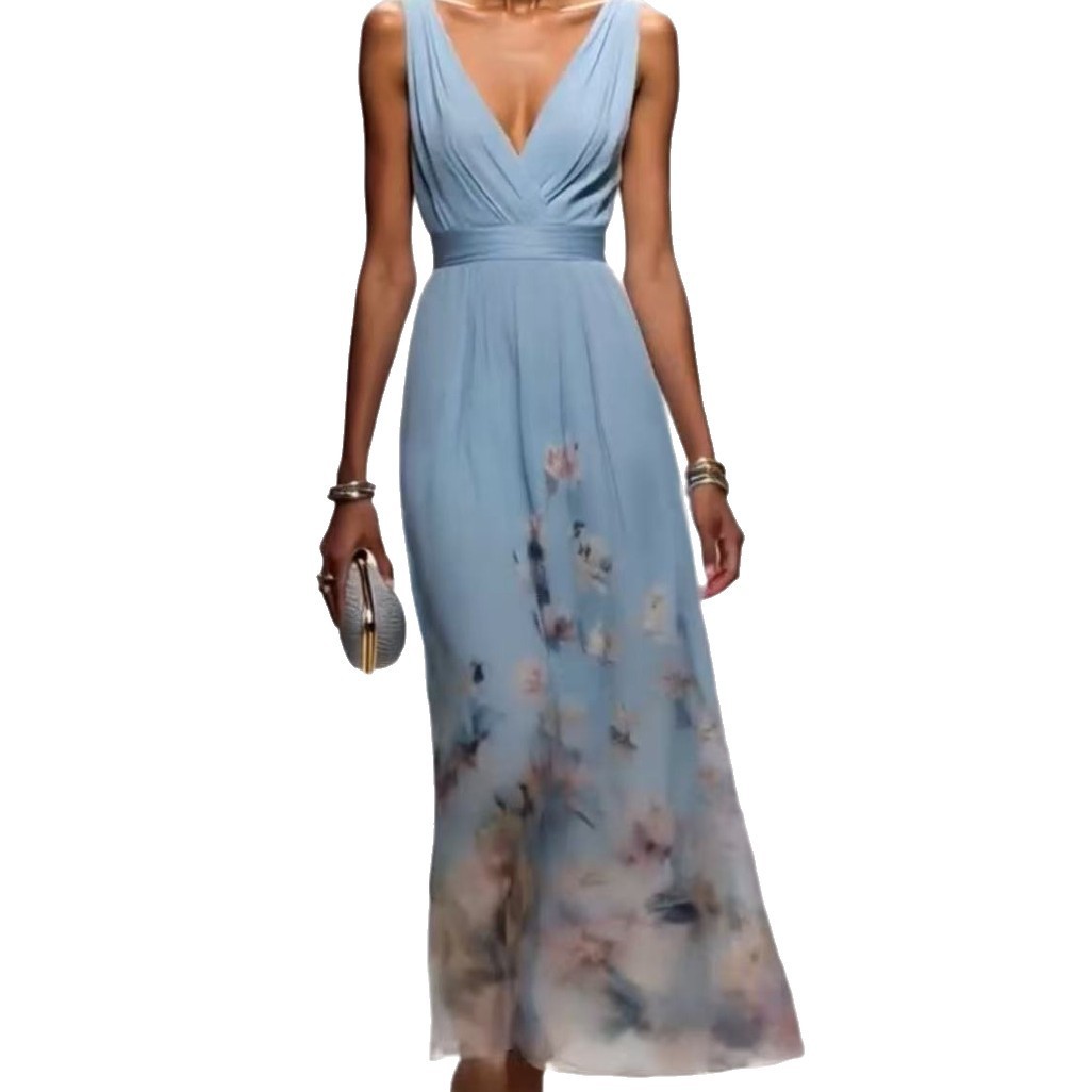 Vestido de Noche con Escote en V | Elegante Verde Oscuro para Bodas y Eventos | Largo Maxi - Imagen 3