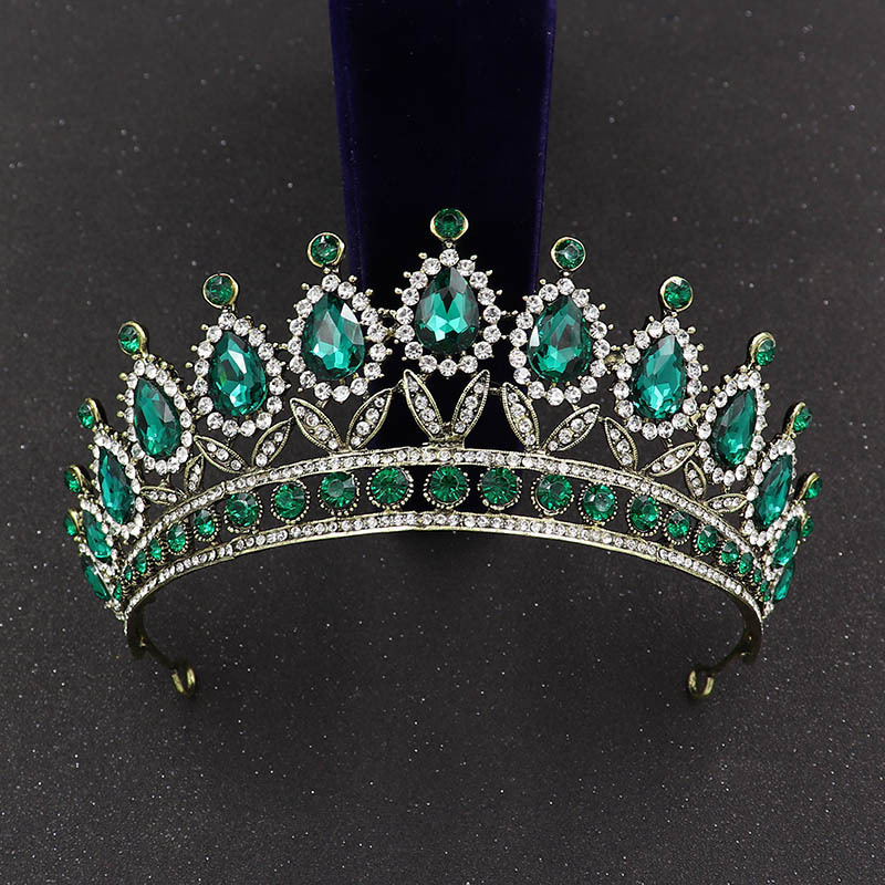 Corona Nupcial Princesa Barroca | Estilo Majestuoso | Color Azul | Joyería de Novia | TiendasFR - Imagen 3