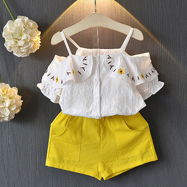 Conjunto de Camiseta y Pantalón Corto para Niña | Azul | Tallas 3T-7 | Ropa Fresca y Cómoda para Verano | TiendasFR - Imagen 3