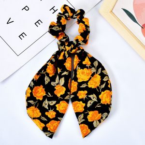 Perla Lazo Flor para el Cabello | Goma Elástica | Accesorio Femenino | Rosa y Azul | TiendasFR