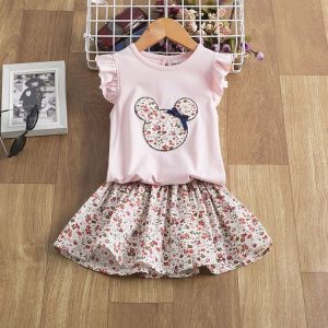 Conjunto de Bebé para Niña | Negro | Tallas 2T-6T | Ropa Versátil para Vacaciones y Diario | TiendasFR