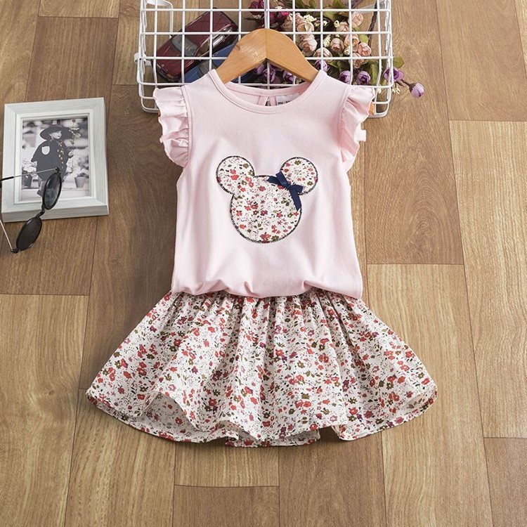 Conjunto de Bebé para Niña | Negro | Tallas 2T-6T | Ropa Versátil para Vacaciones y Diario | TiendasFR