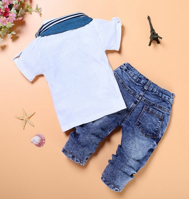 Conjunto Infantil Blanco para Niño | Ropa de Bebé y Niños Pequeños | Tallas 85-120 cm | Suave y Cómodo | TiendasFR - Imagen 2