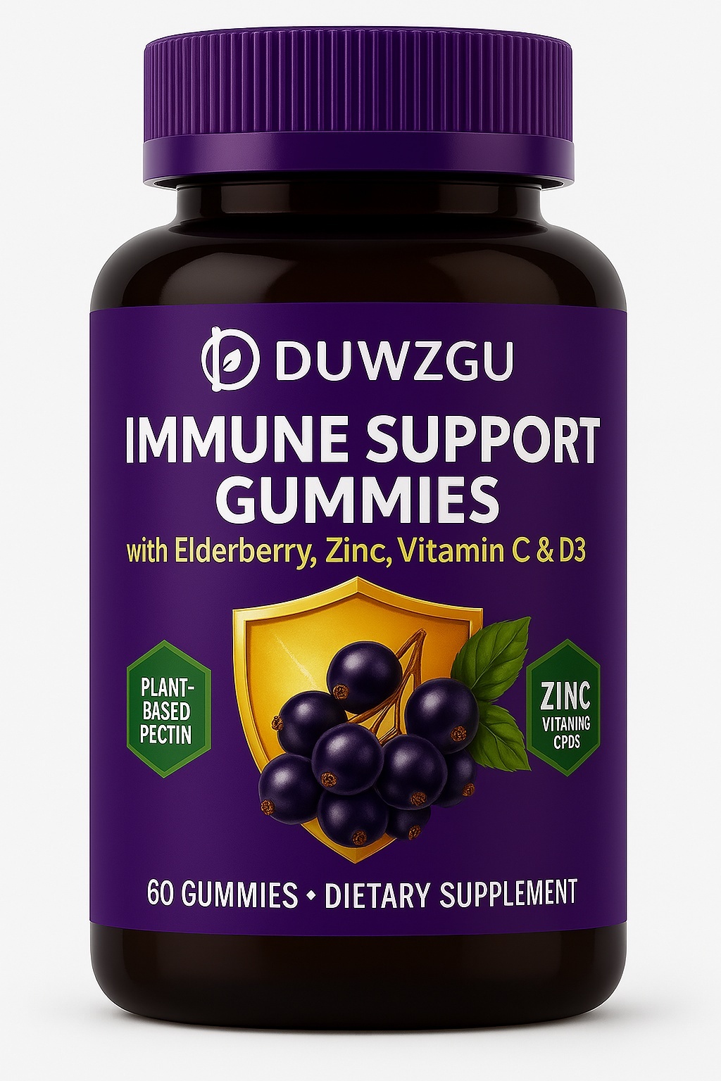 Saúco Gummies | 60 Gomitas | Apoyo Inmunológico y Antioxidante | Sambucus williamsii | TiendasFR - Imagen 2