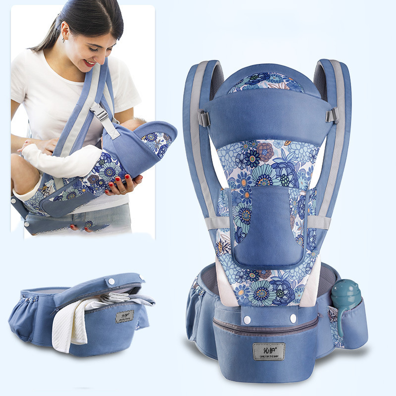 Portabebés Ergonómico 3 en 1 | Canguro Frontal y Espalda | Azul | Para Bebés 0-24 Meses | TiendasFR - Imagen 9