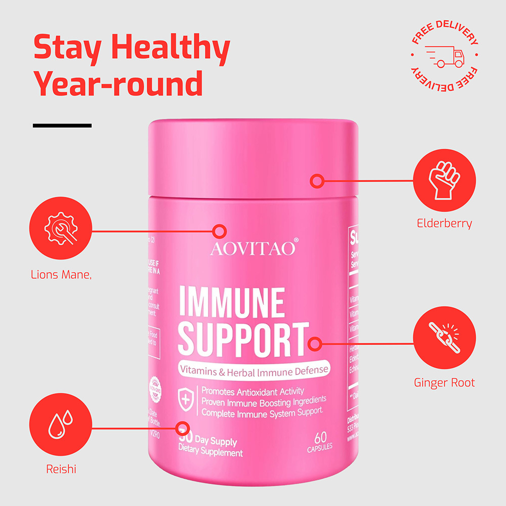 Immune Support - Hongos y Vitaminas | 60 Cápsulas | Defensas Naturales | Melena de León, Reishi, Chaga | TiendasFR - Imagen 5