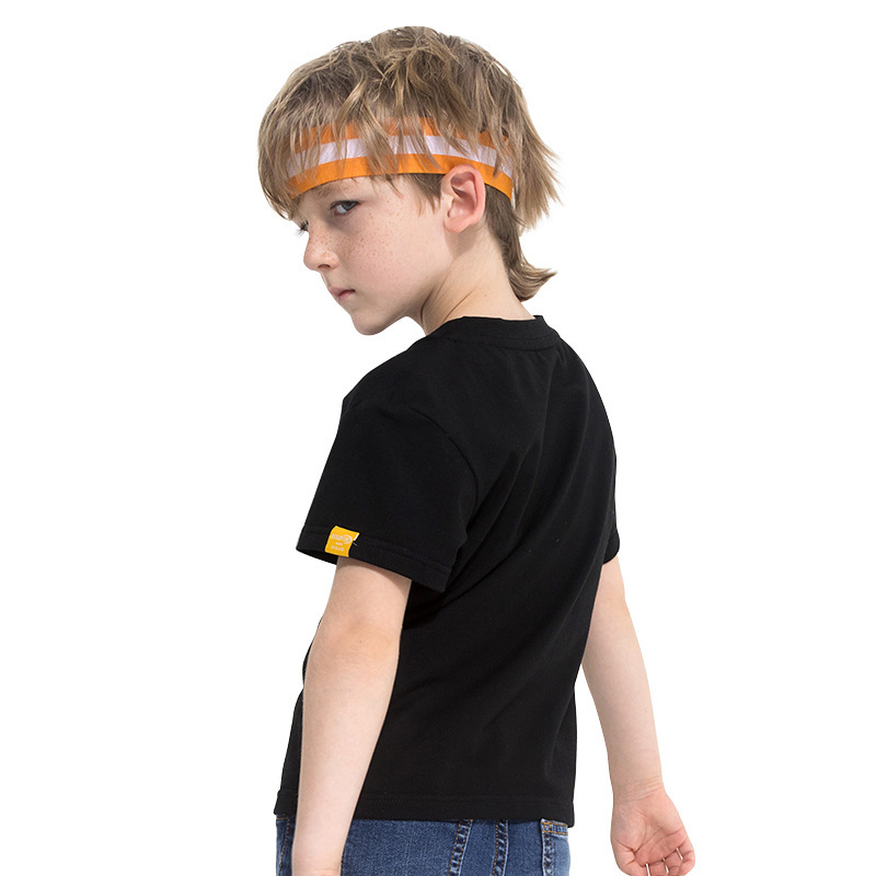 Camiseta con Letras para Niño | Negra | Tallas 90-120 cm | Ropa Moderna para Diario y Colegio | TiendasFR - Imagen 2