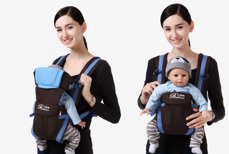 Portabebés Ergonómico para Bebé | Azul | Mochila Portabebés Segura y Cómoda | Para Recién Nacidos | TiendasFR - Imagen 3