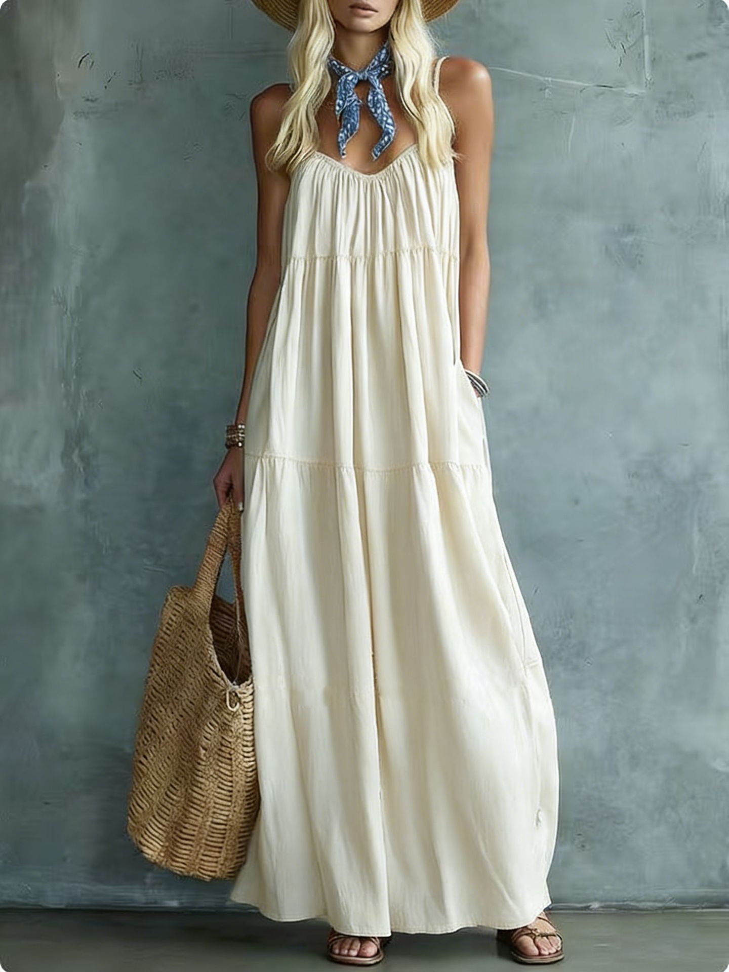 Vestido Largo de Verano Sin Mangas con Tirantes | Elegante de una Sola Pieza | Moda 2026 - Imagen 8