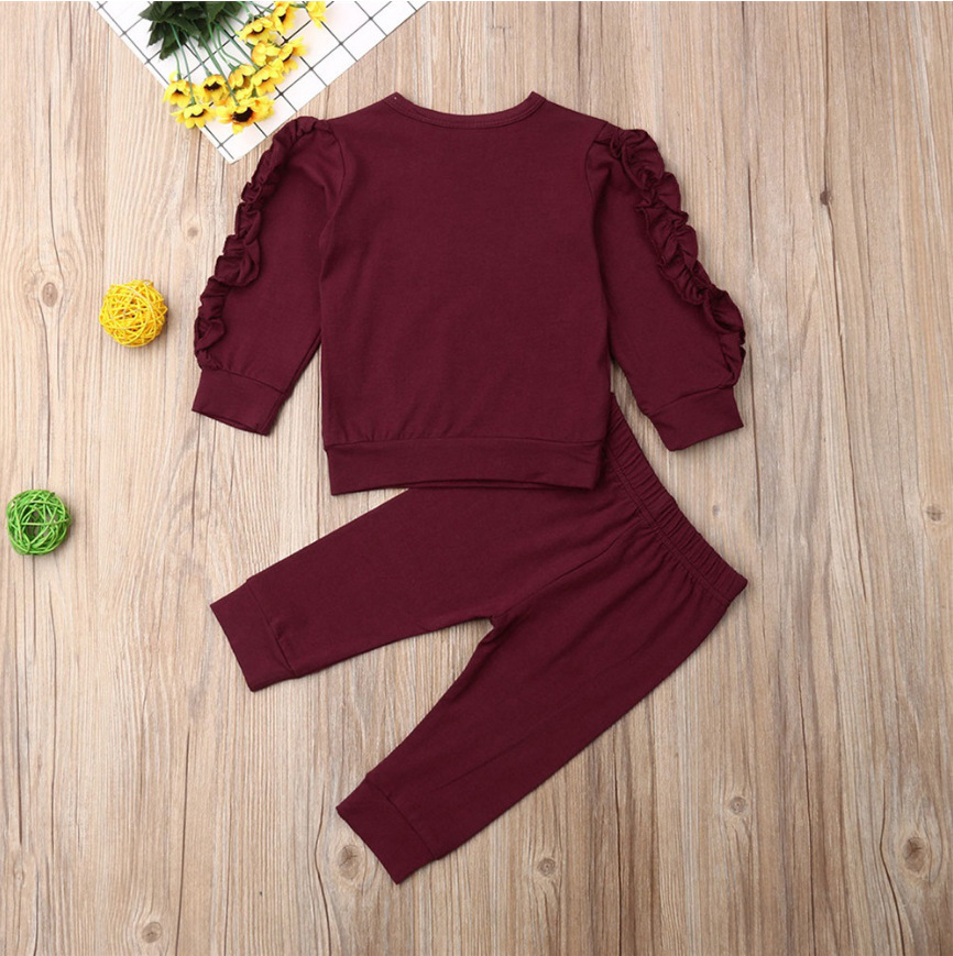 Conjunto de Otoño de 3 Piezas para Bebé | Jersey con Volantes + Sudadera + Pantalón | Tallas 80-110 cm | Ropa Cálida y Cómoda | TiendasFR - Imagen 3
