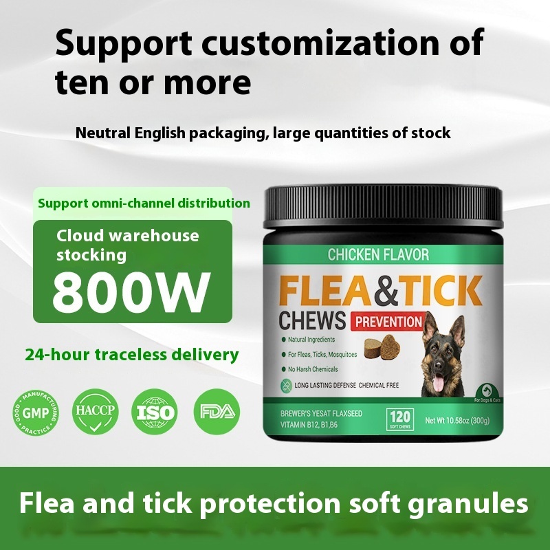 Suplemento Antipulgas y Garrapatas para Perros | Sabor a Pollo | Fórmula Natural con Vitaminas B | 300g | TiendasFR - Imagen 4