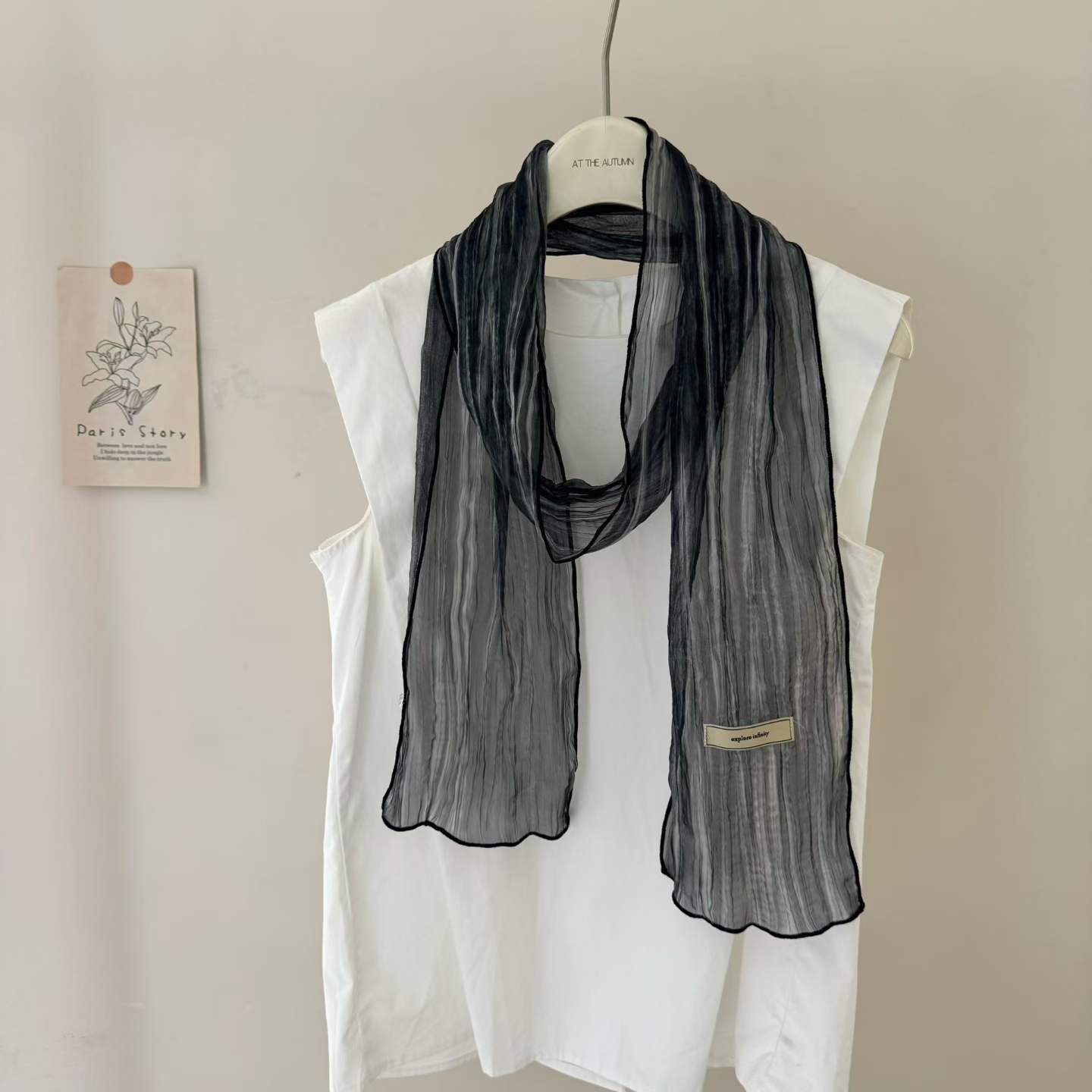 Bufanda de Seda con Efecto Degradado Vintage | Pañuelo Largo para Mujer | Accesorio Elegante - Imagen 8