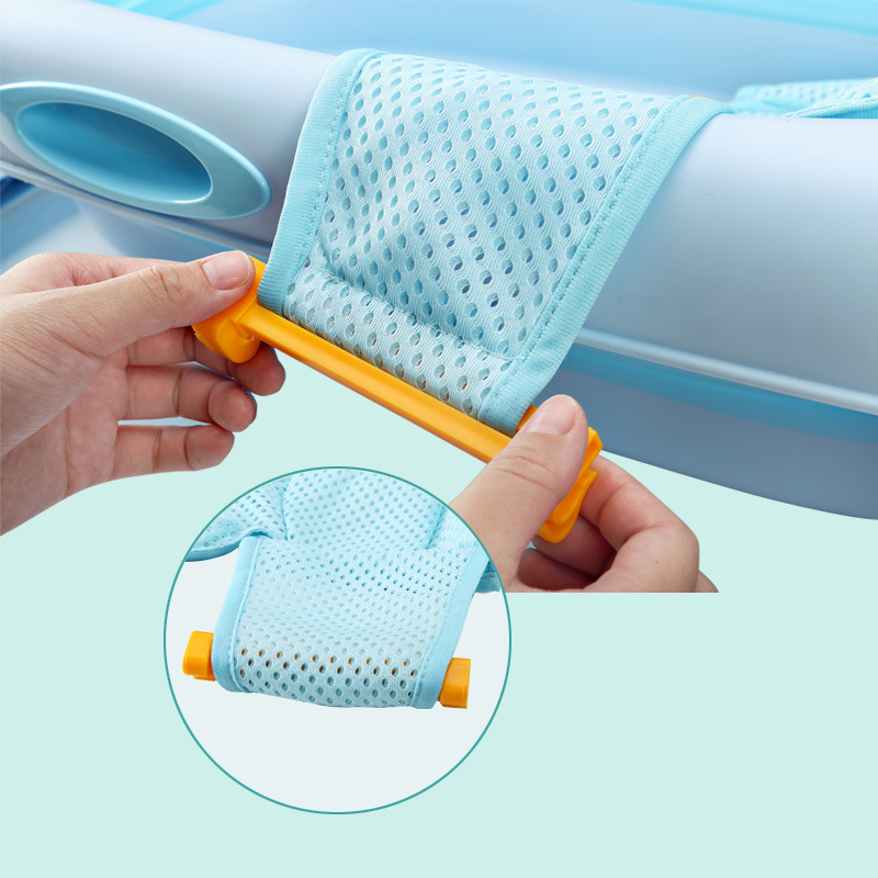 Bañera Plegable para Bebé | Azul | Cama de Baño Antideslizante | Portátil y Segura para Recién Nacidos | TiendasFR - Imagen 8