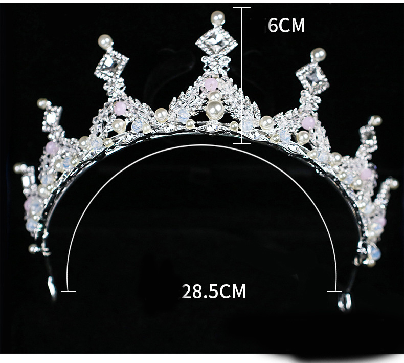 Corona Nupcial con Perlas y Diamantes | Aleación Dorada | Tiara de Novia | Accesorio Elegante | TiendasFR - Imagen 5
