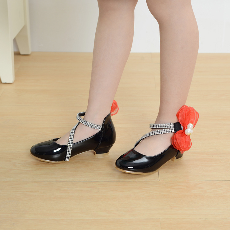 Zapatos de Princesa con Tacón para Niña | Rosas | Tallas 26-36 | Elegantes para Comunión y Bodas | TiendasFR - Imagen 2