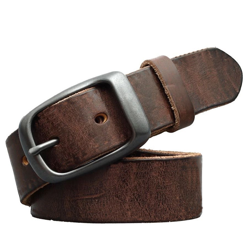 Cinturón de Cuero de Grano Completo con Hebilla de Pasador | Clásico para Hombre | Múltiples Tallas - Imagen 6
