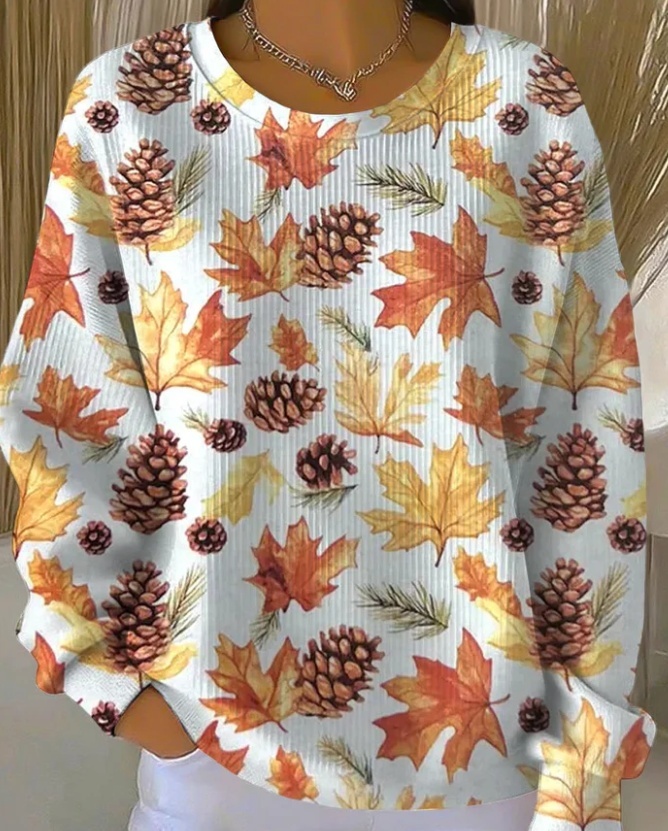 Suéter Navideño con Estampado de Árbol y Copos de Nieve | Jerséis Casuales de Invierno | Tallas Grandes - Imagen 2