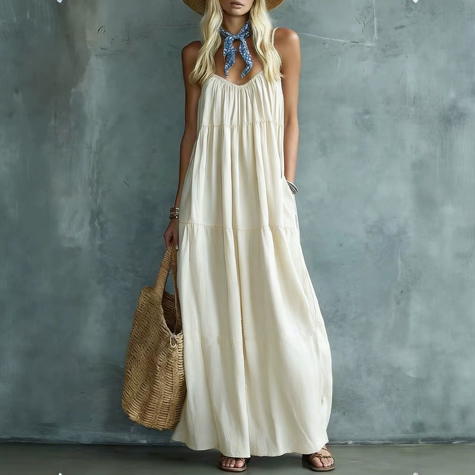 Vestido Largo de Verano Sin Mangas con Tirantes | Elegante de una Sola Pieza | Moda 2026 - Imagen 5