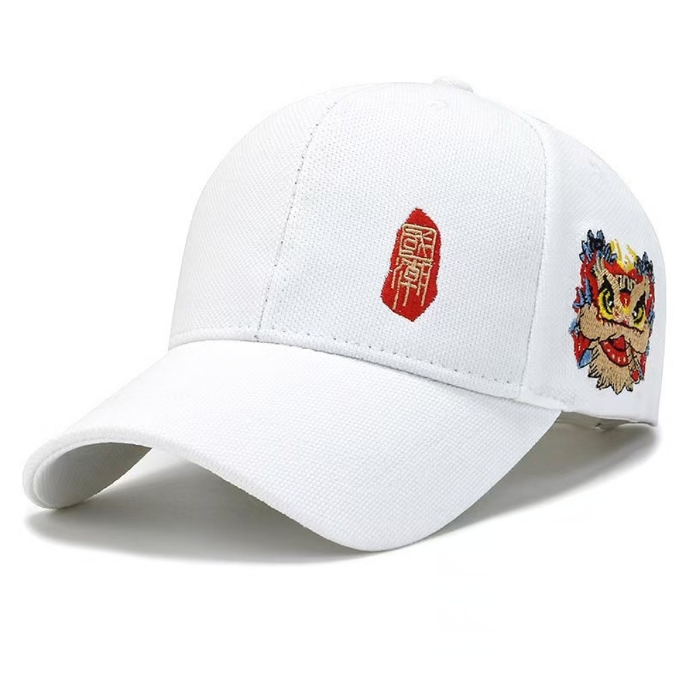Gorra de Béisbol con Estampado de León para Hombre | Transpirable Beige Verano - Imagen 5