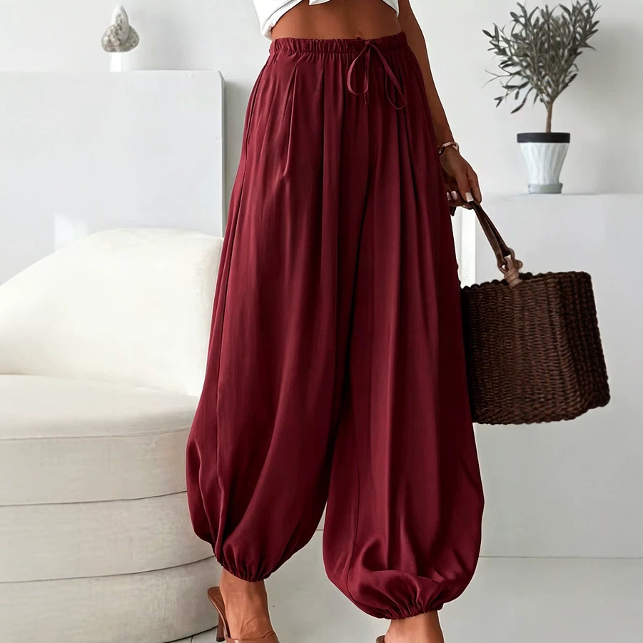 Pantalones de Verano con Cintura Elástica para Mujer | Largo hasta el Tobillo | Cómodos y Frescos - Imagen 8
