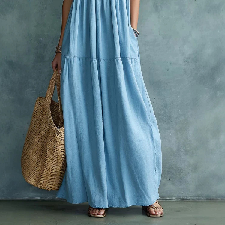 Vestido Largo de Verano Sin Mangas con Tirantes | Elegante de una Sola Pieza | Moda 2026 - Imagen 6