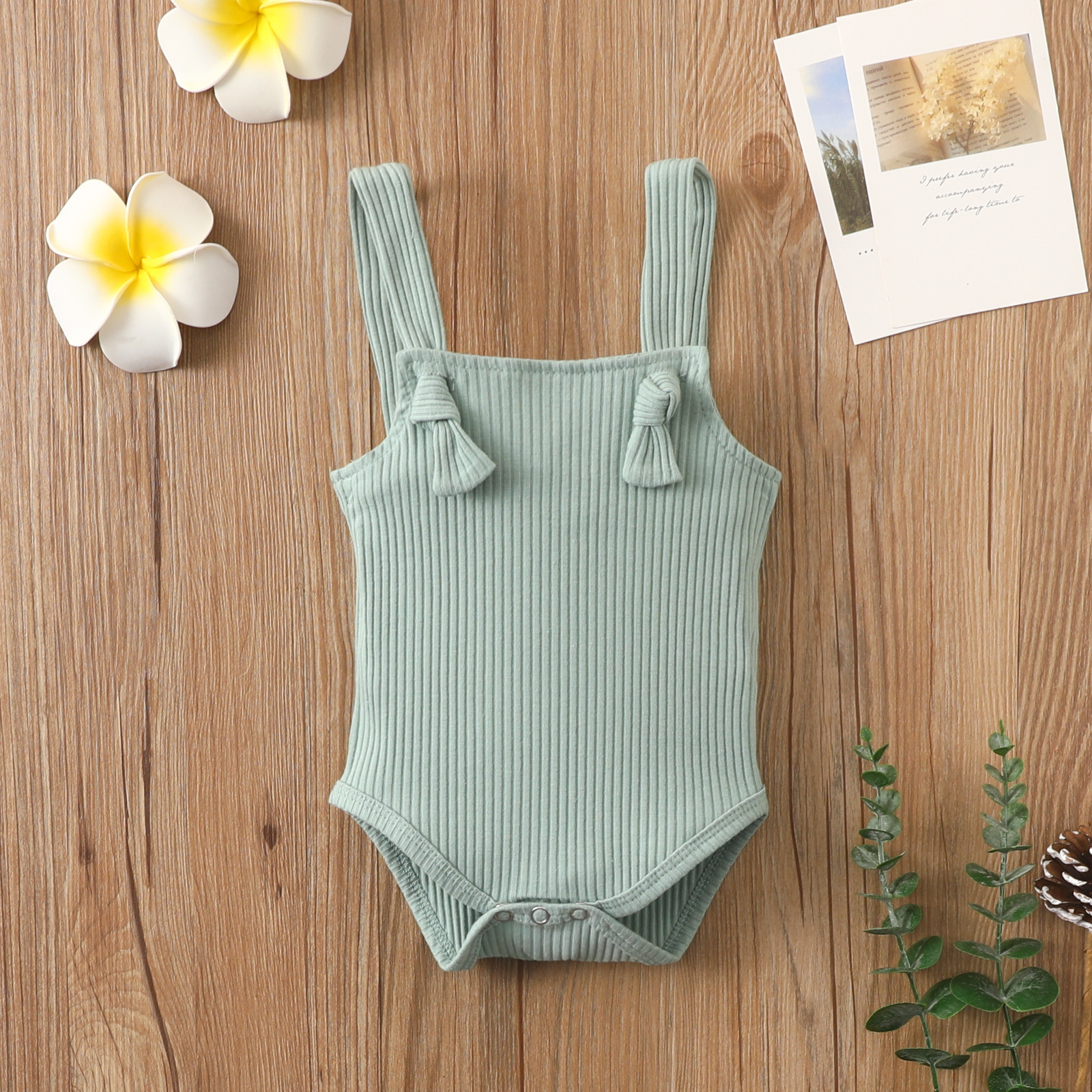 Pelele de Algodón para Bebé | Beige | Tallas 60-100 cm | Mono Suave y Cómodo para Recién Nacido | TiendasFR - Imagen 3