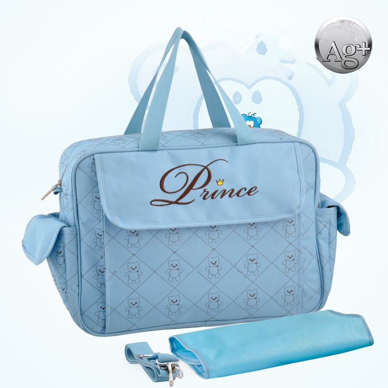 Bolsa de Pañales de Gran Capacidad para Mamá y Bebé | Azul | Mochila Multifuncional para Viajes y Diario | TiendasFR - Imagen 3