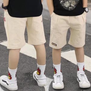 Pantalón Corto de Verano para Niño | Negro | Tallas 110-160 cm | Ropa Fresca y Cómoda para Diario | TiendasFR