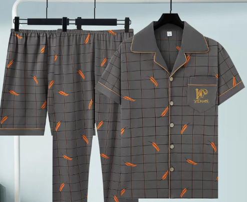Conjunto de Pijama de Algodón Puro 3 Piezas para Hombre | Cómodo y Transpirable | Múltiples Tallas - Imagen 7