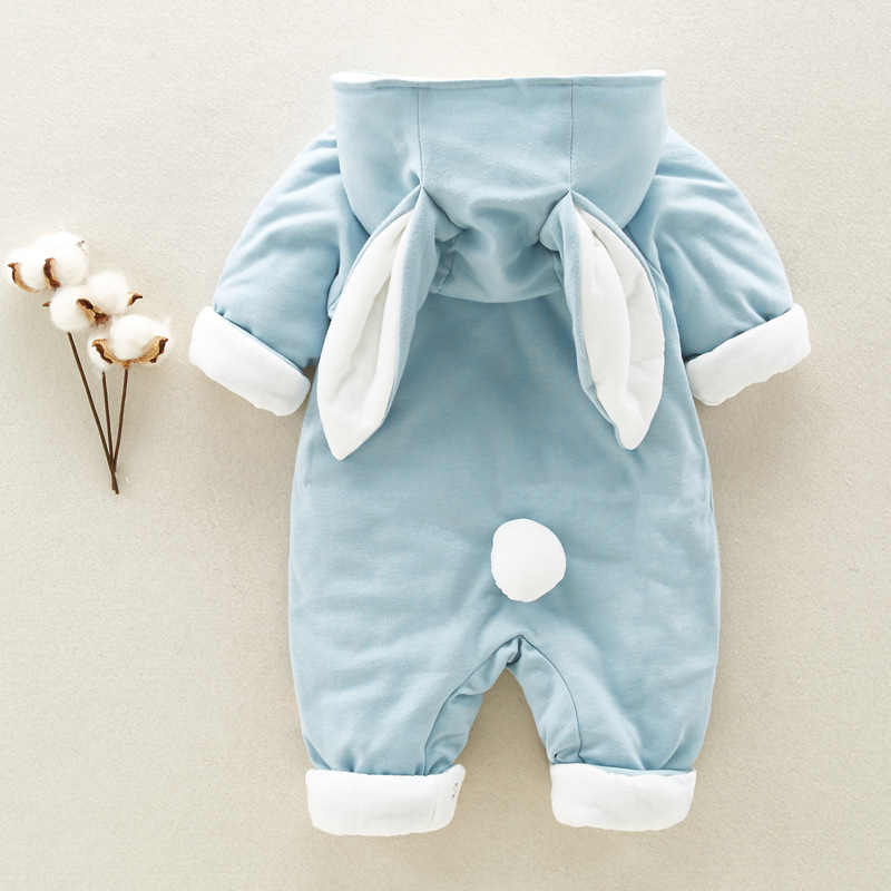 Pelele Acolchado con Capucha para Bebé | Azul | Tallas 66-90 cm | Ropa Cálida para Otoño e Invierno | TiendasFR - Imagen 2