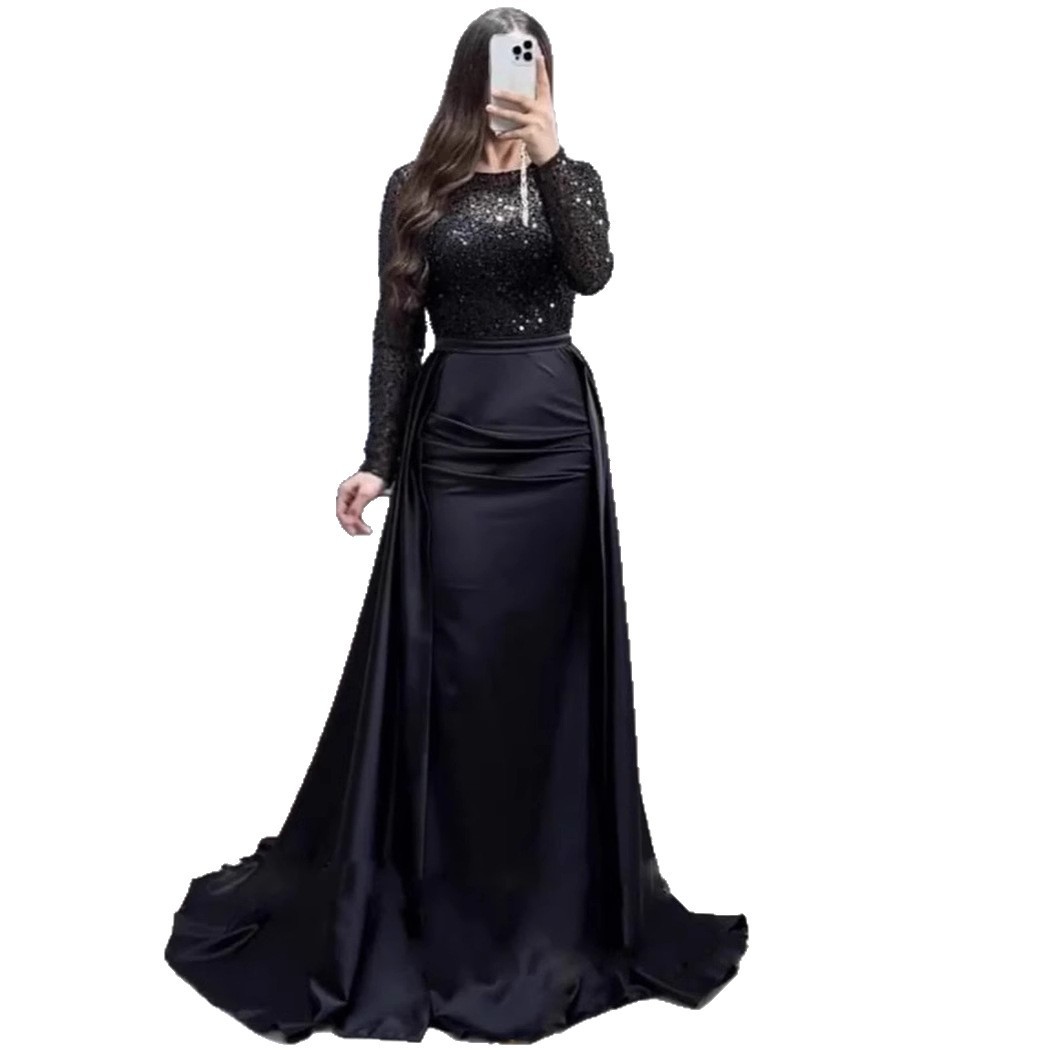 Vestido de Noche con Lentejuelas | Elegante y Glamuroso | Negro para Bodas y Eventos - Imagen 7
