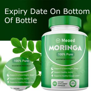 Moringa 100% Pura | Cápsulas Naturales | Apoyo Energía y Bienestar | Alta Potencia | TiendasFR