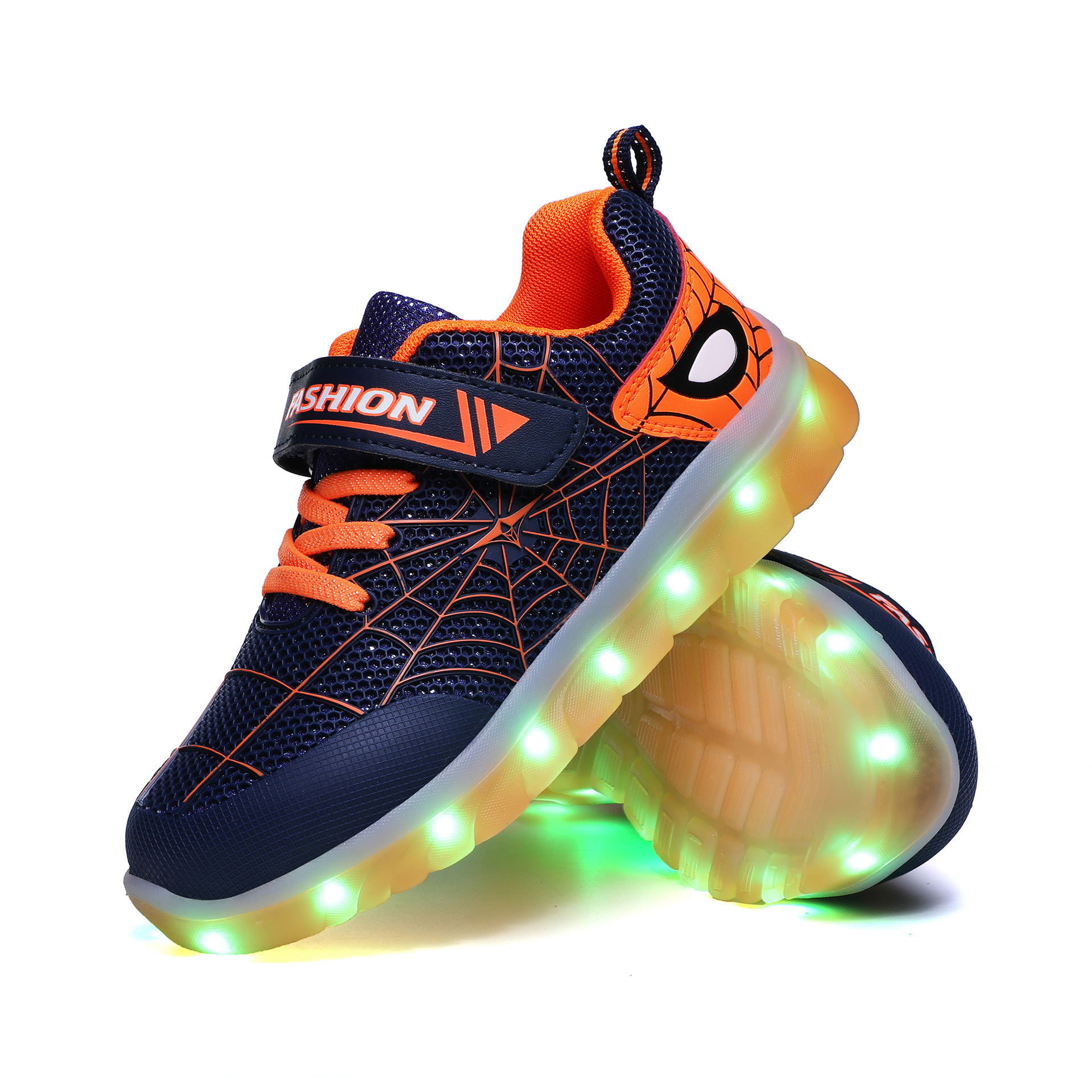 Zapatillas LED Recargables por USB para Niño | Negras | Tallas 26-37 | Luces Intermitentes y Velcro | TiendasFR - Imagen 3